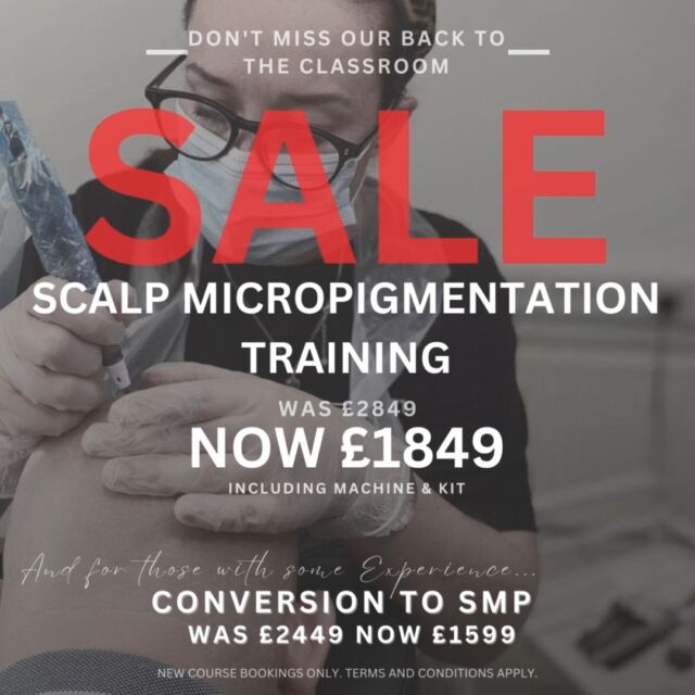 Check out our Limited Time Offers!

SCALP MICROPIGMENTATION TRAINING -

Was £2849 Now - £1849 Inc. Machine & Kit

Covered over 3 Days

✔KLARNA & PayPal CREDIT Available!

❓ALREADY HAVE SPMU OR TATTOOING EXPERIENCE?

Why not just complete our 2 day Conversion Course? Was £2449 Now £1599 Inc. Machine & Kit.

📞CONTACT US for more information or to secure your place on 0151 345 6597 or drop us a DM!

#scalpmicropigmentation #scalpmicropigmentationtraining #smp #smptraining #smpcourse #scalpmicropigmentationcourse #headtattoo #scalptraining #scalpcourse #hairtransplanttraining #sale #ukgiveaway #win #spmucourse #botoxtraining #fillerstraining #dermalfillerstraining #spmutraining #aestheticstraining #aestheticscourse