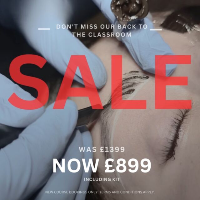👨‍🎓 BACK TO THE CLASSROOM SALE! 👨‍🎓

Check out our Limited Time Offers!

MICROBLADING TRAINING - 
Was £1399 Now - £899 Inc. Kit

✔KLARNA & PayPal CREDIT Available!

2 Days

Also Includes:
◾Colour Correction
◾Advanced Mapping 
◾Saline Removal 
◾Live Model Experience

📞CONTACT US for more information or to secure your place on 0151 345 6597 or drop us a DM!

#powderbrowstraining #microbladingtraining #ombrebrowstraining #fullfacespmu #lipblushtraining #lipblushcourse #powderbrowcourse #microbladingcourse #ombrebrowcourse #semipermanentmakeupcourse #semipermanentmakeuptraining #sale #ukgiveaway #win #eyelinercourse #eyelinertraining #aestheticstraining #aestheticscourse